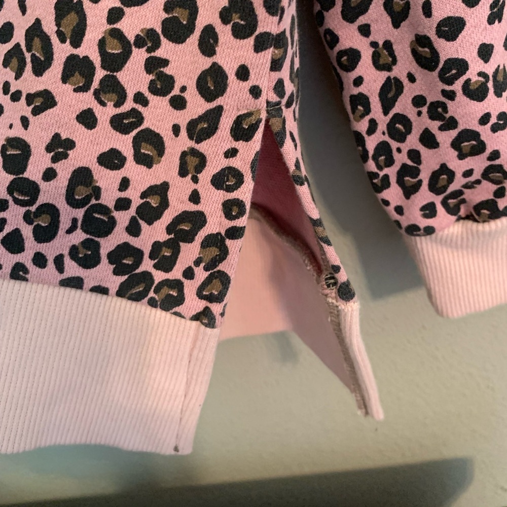 POL leopard print half zip ombré hooded sweater. Size L. - Picture 6 of 10